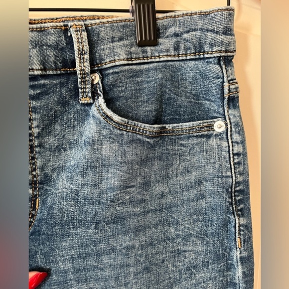 Banana Republic Medium Wash Distressed Skinny Jeans Women’s Size 8 - Picture 9 of 16